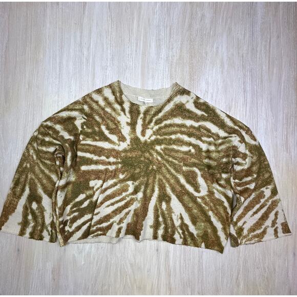 Gilded Intent Buckle Crew Neck Boho Cozy Knit Tie Dye Soft Pullover Sweater LG - Picture 16 of 16